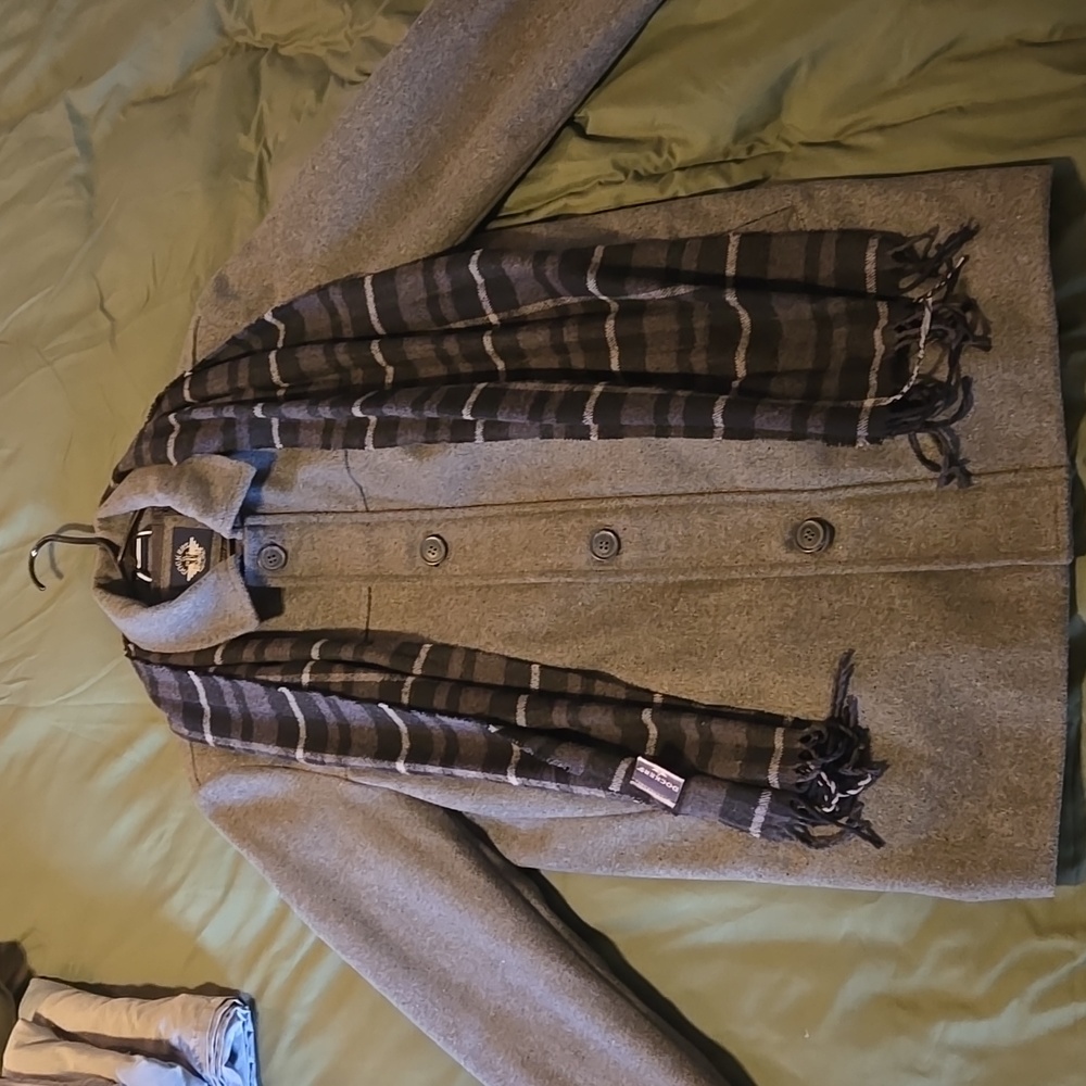Dark grey peacoat